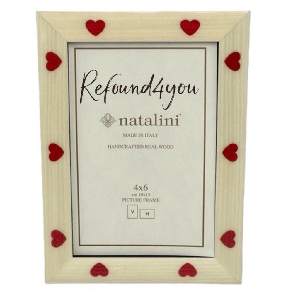 Natalini - ‘Hearts’ picture frame. 4” x 6”. NWT. Firm!